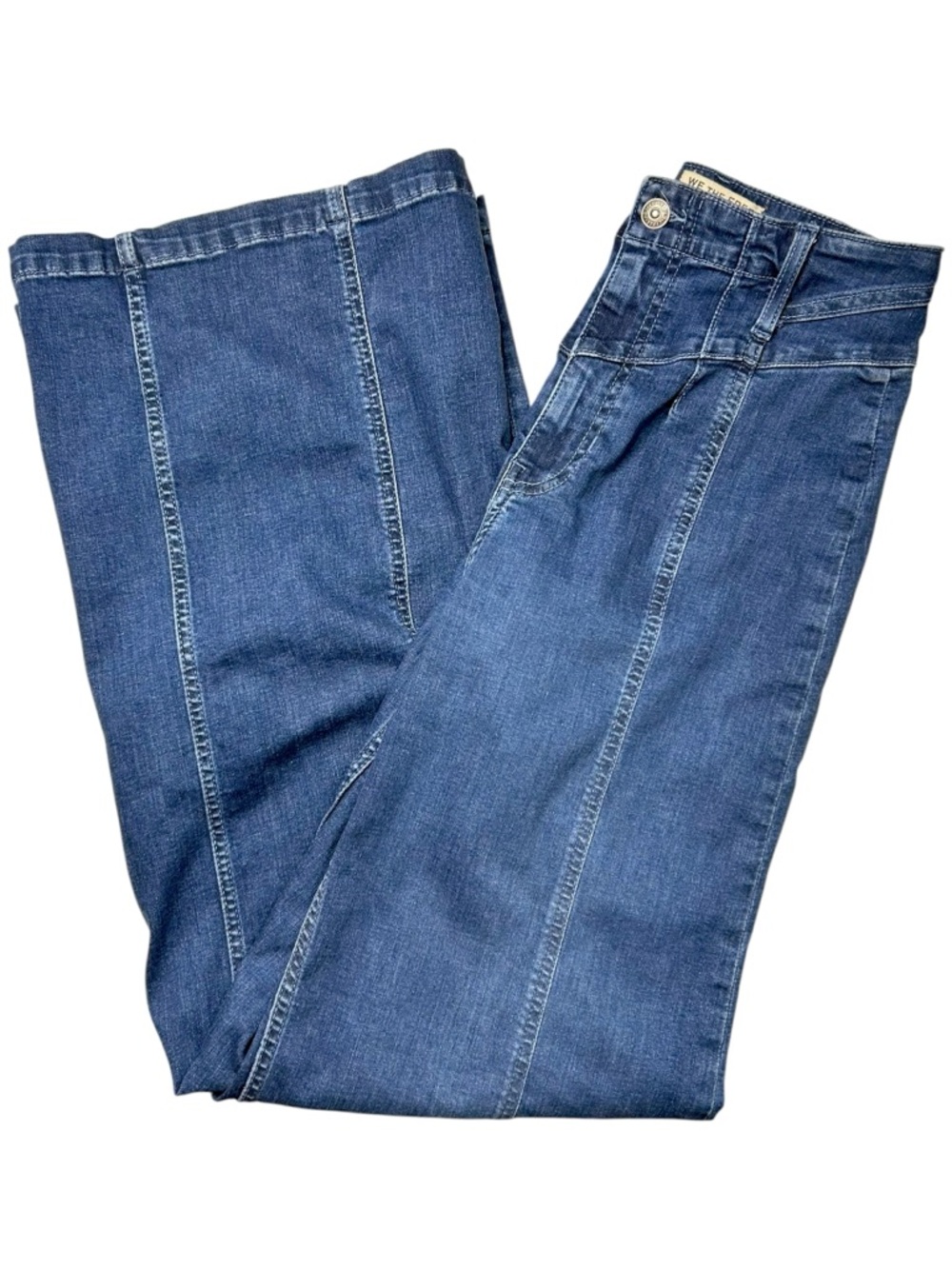 Free People We The Free Libre Wide Leg Jeans Dark Wash High Rise Sz 27 - Picture 10 of 13